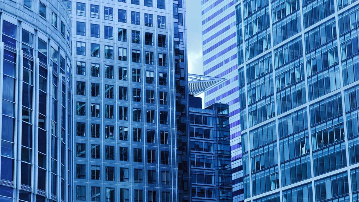 Apartment buildings and office buildings are two types of commercial real estate